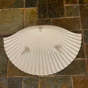 Vintage Lenox Ivory and Pink fan colored candy-dish ashtray